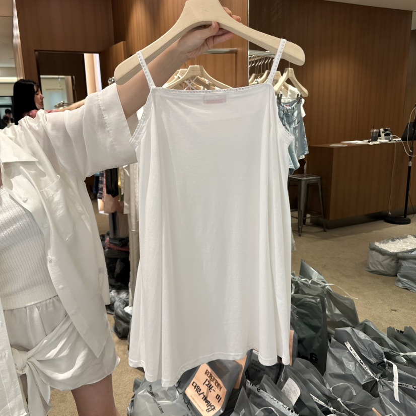 REPERTORY韓國代購㊣女士新品推薦熱賣休閑職業真品吊帶背心REPERTORY吊帶/背心