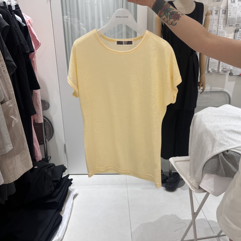 MONDAY TO SUNDAY韓國直郵㊣女士新品推薦25春夏熱賣休閑T恤MONDAY TO SUNDAYT恤圖色2