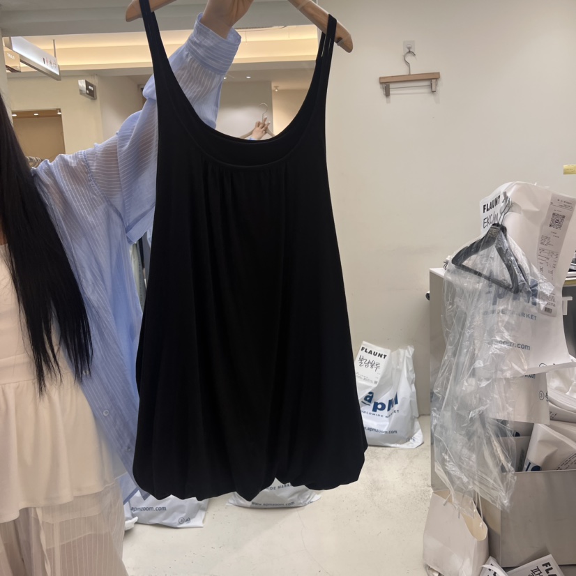 FLAUNT東大門㊣代購女士新品休閑25春夏真品熱賣連衣裙褶皺FLAUNT連衣裙