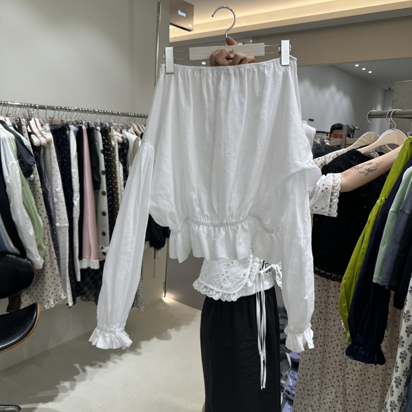 BENE東大門㊣實拍女士新品休閑人氣真品職業襯衫蕾絲衫亞麻布BENE襯衫/蕾絲衫