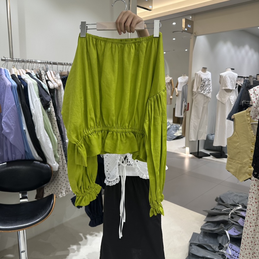 BENE東大門㊣實拍女士新品休閑人氣真品職業襯衫蕾絲衫亞麻布BENE襯衫/蕾絲衫圖色4