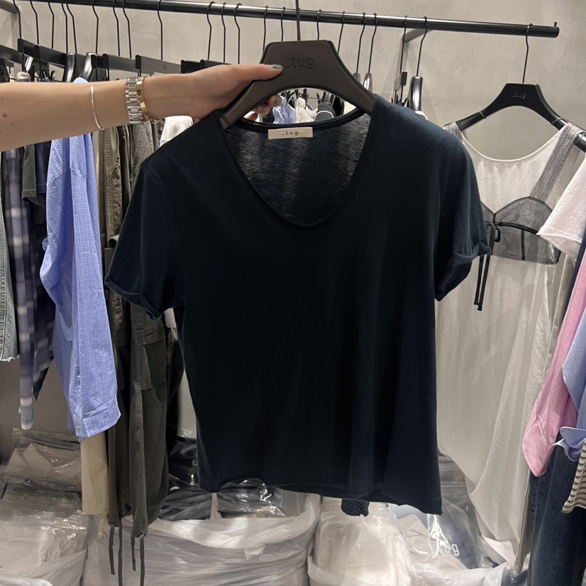 TUG韓國代購㊣女裝新品休閑真品人氣職業熱賣時尚推薦25春夏T恤TUGT恤圖色2