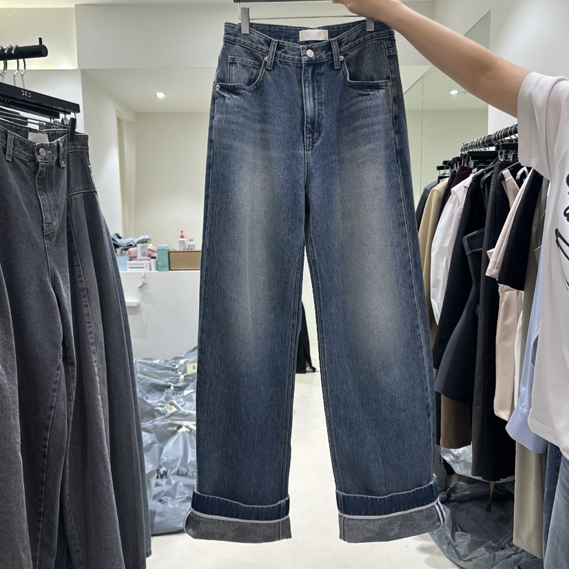 BES韓國代購㊣女裝新品時尚職業人氣推薦休閑熱賣25春夏牛仔褲BES牛仔褲
