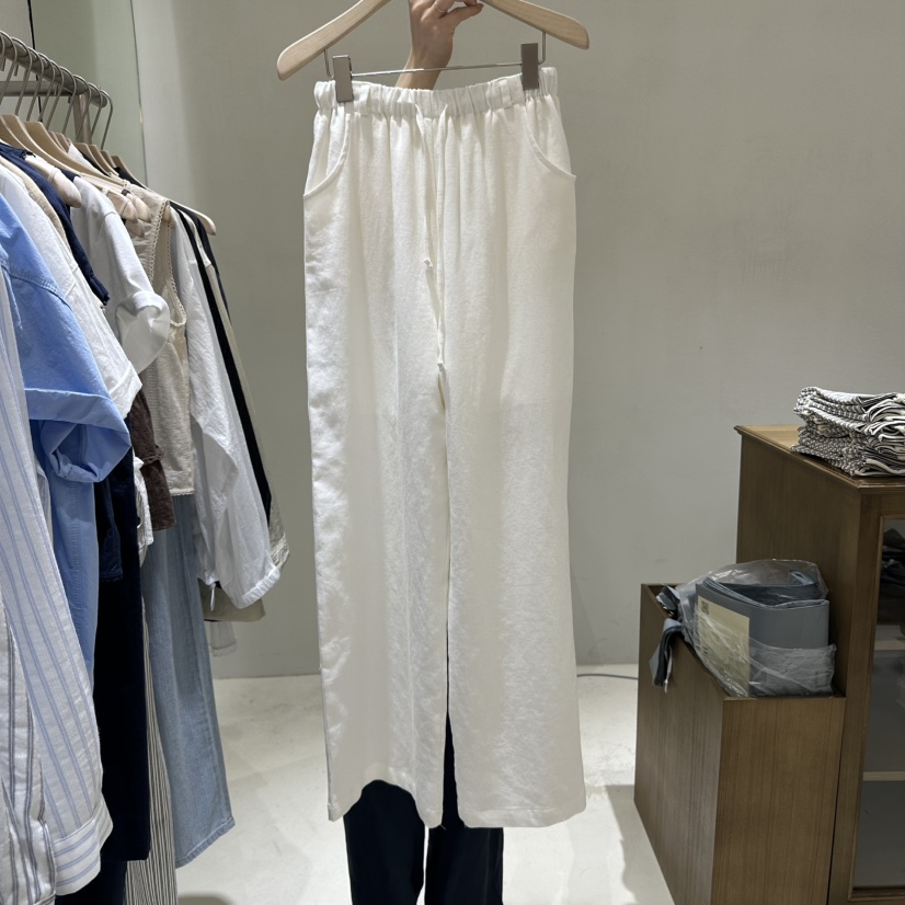 A WANT韓國代購㊣女士新品熱賣時尚休閑職業人氣休閑褲亞麻A WANT休閑褲