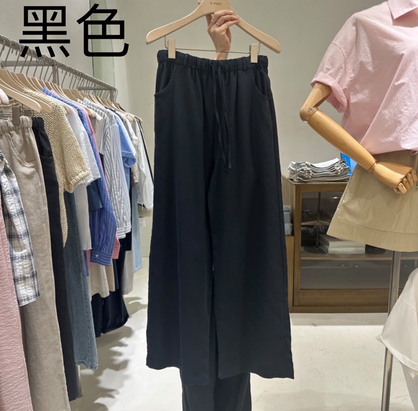 A WANT韓國代購㊣女士新品熱賣時尚休閑職業人氣休閑褲亞麻A WANT休閑褲圖色2
