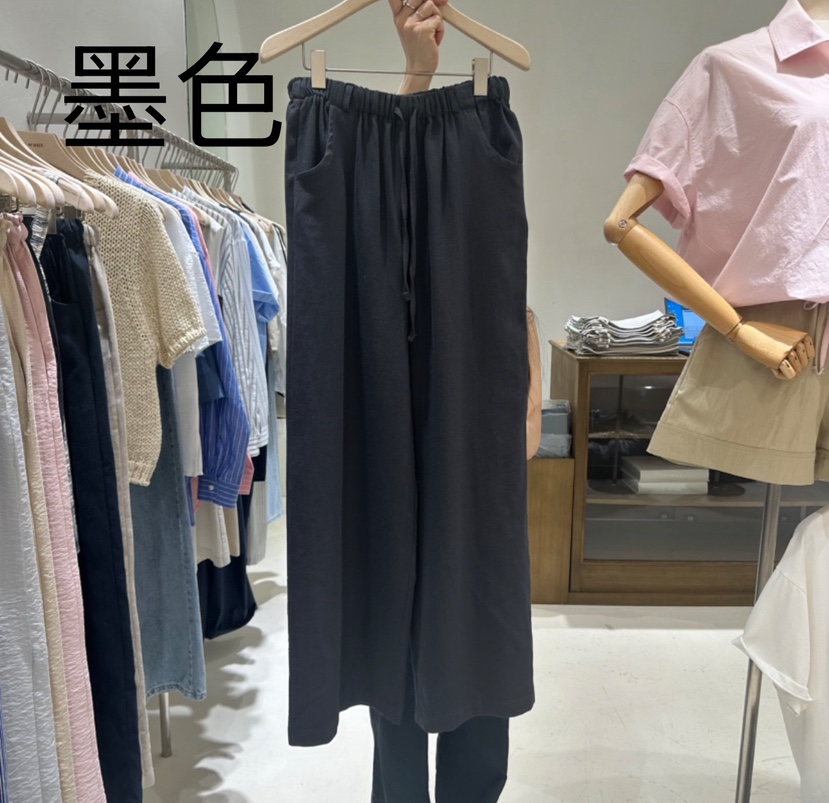 A WANT韓國代購㊣女士新品熱賣時尚休閑職業人氣休閑褲亞麻A WANT休閑褲圖色4