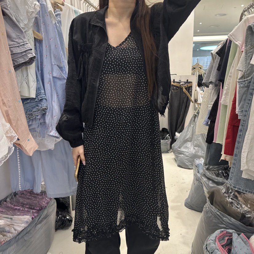 MIMME韓國直郵㊣女士新款人氣職業真品熱賣休閑連衣裙荷葉邊MIMME連衣裙圖色2