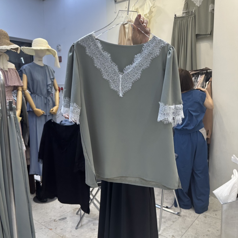 MARIGOLD韓國代購㊣女士新款休閑25春夏推薦人氣襯衫蕾絲衫MARIGOLD襯衫/蕾絲衫圖色1