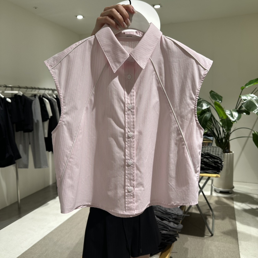 GRADE東大門㊣實拍女士新品時尚休閑25春夏人氣真品襯衫蕾絲衫GRADE襯衫/蕾絲衫圖色2