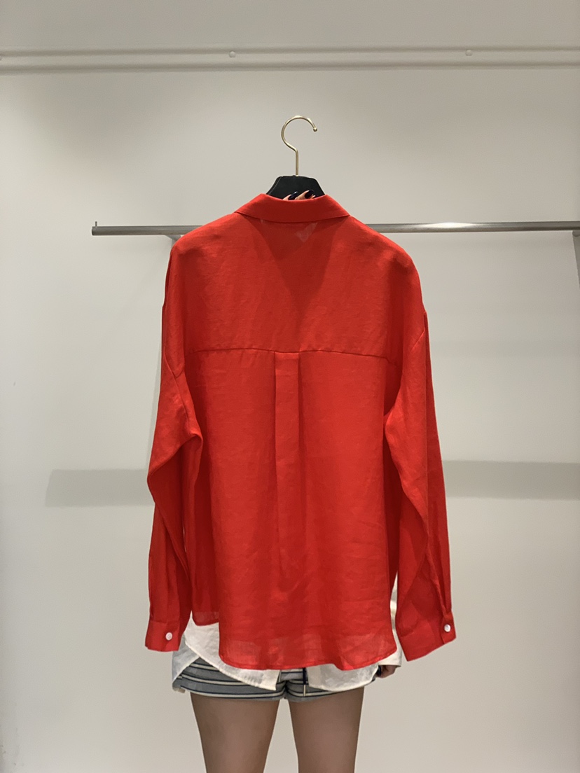 FOUNDERS東大門㊣實拍女裝新品25春夏職業真品襯衫蕾絲衫亞麻FOUNDERS襯衫/蕾絲衫