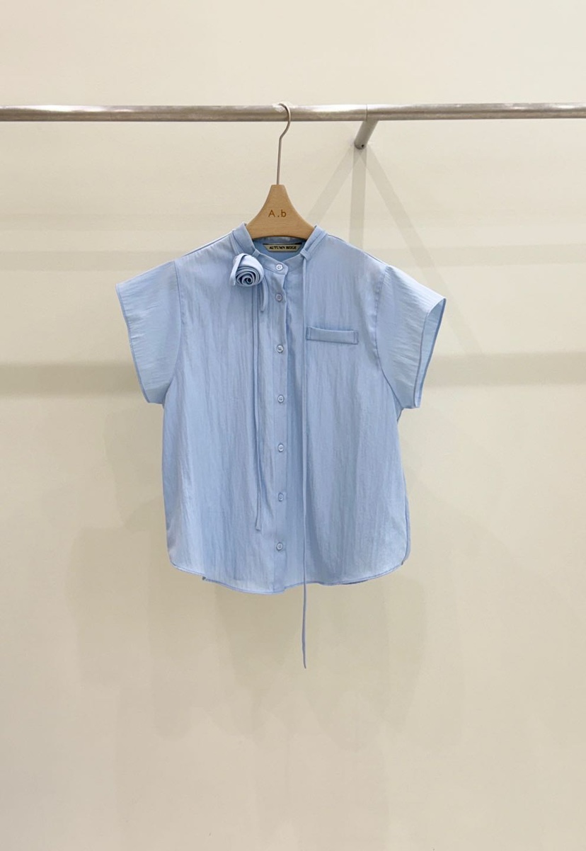 AUTUMN BEIGE-Q東大門㊣直郵女裝新品25春夏時尚襯衫蕾絲衫A.b/AUTUMN BEIGE襯衫/蕾絲衫圖色2