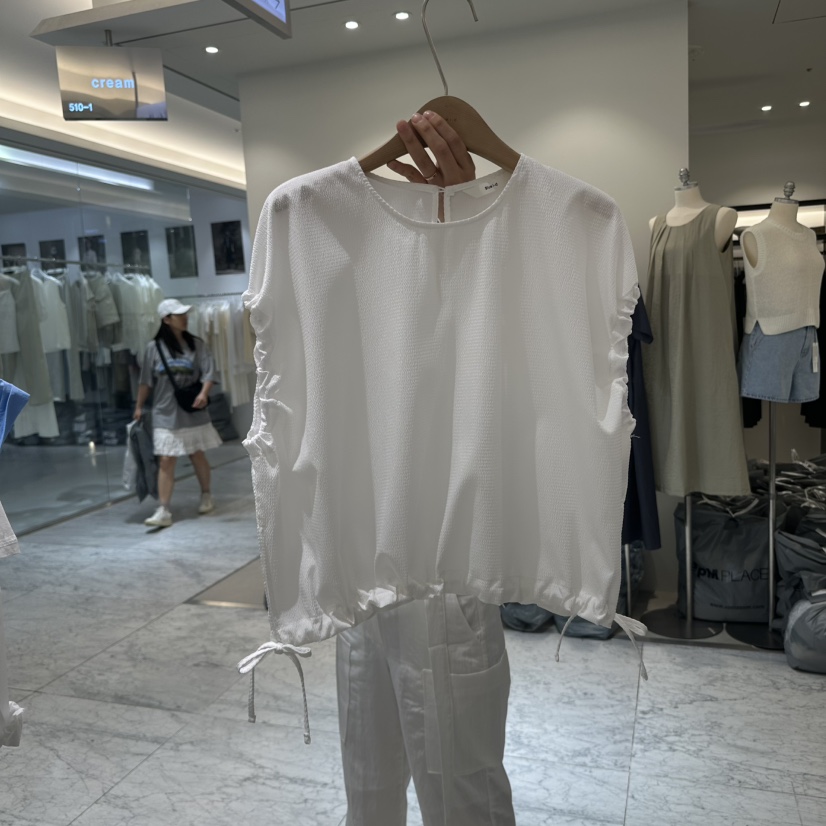 BLUEI-D東大門㊣直郵女裝新款25春夏職業真品休閑襯衫蕾絲衫Blue i-d襯衫/蕾絲衫圖色3實際價格34000