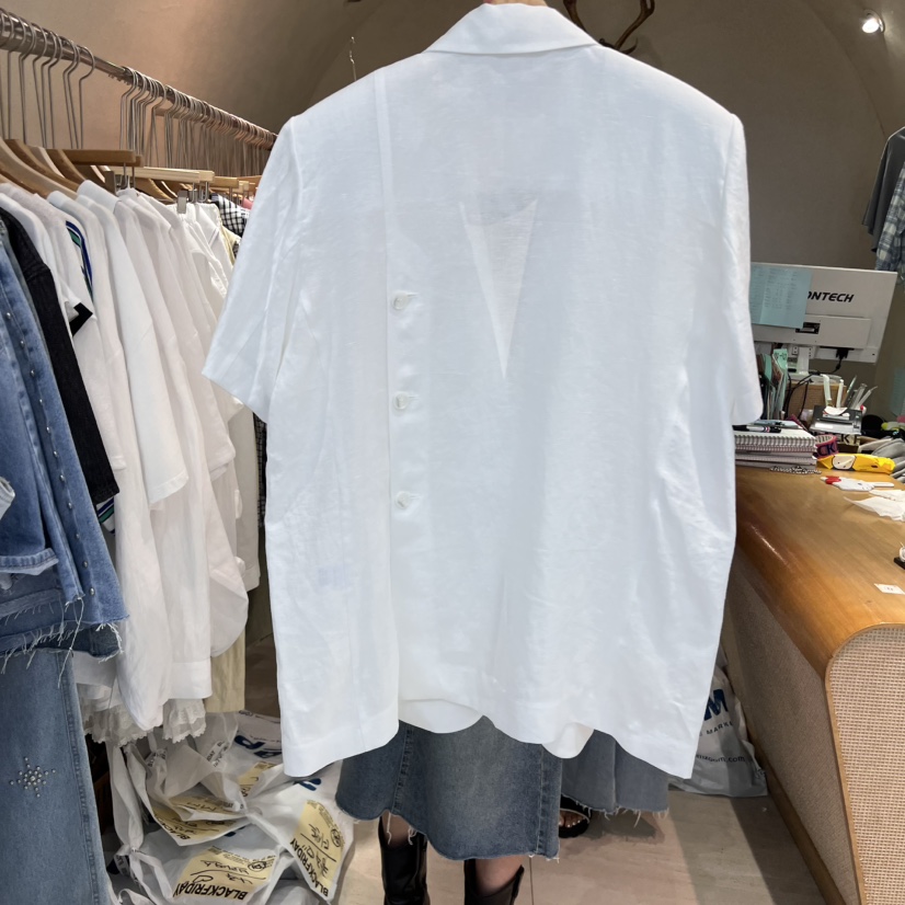 BLACKFRIDAY韓國代購㊣女士新品推薦25春夏人氣熱賣夾克亞麻BLACK FRIDAY夾克