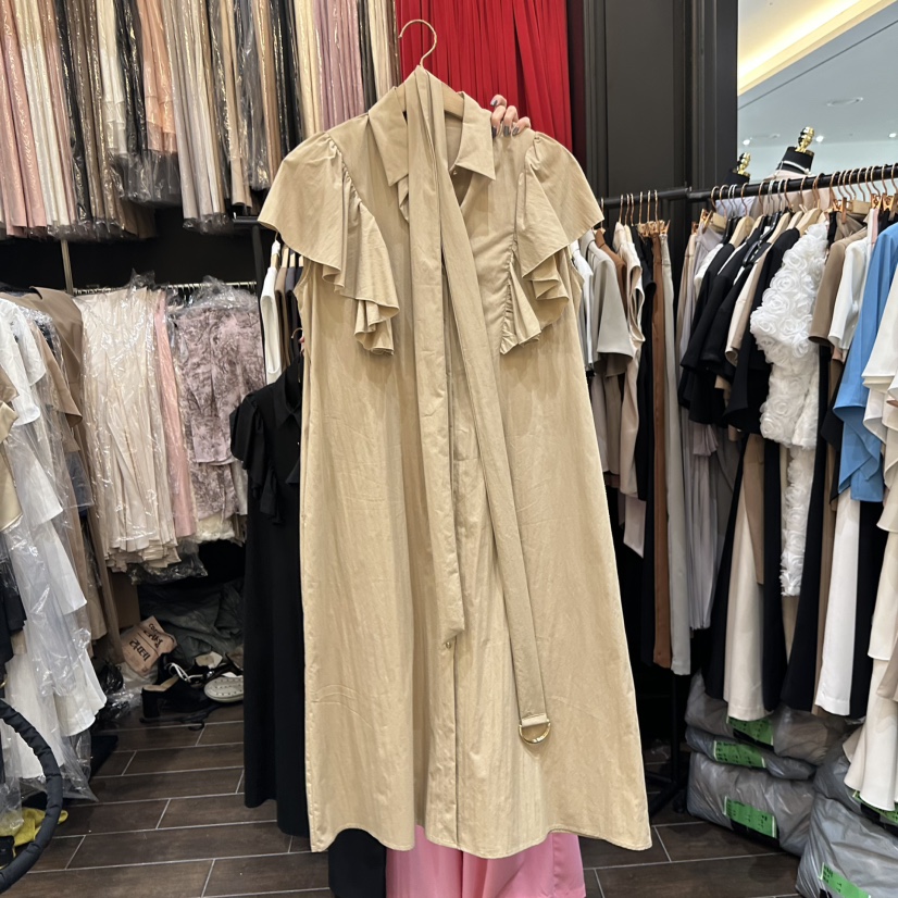 HERISH東大門㊣實拍女裝新品人氣25春夏時尚推薦連衣裙含腰帶Herish連衣裙圖色3