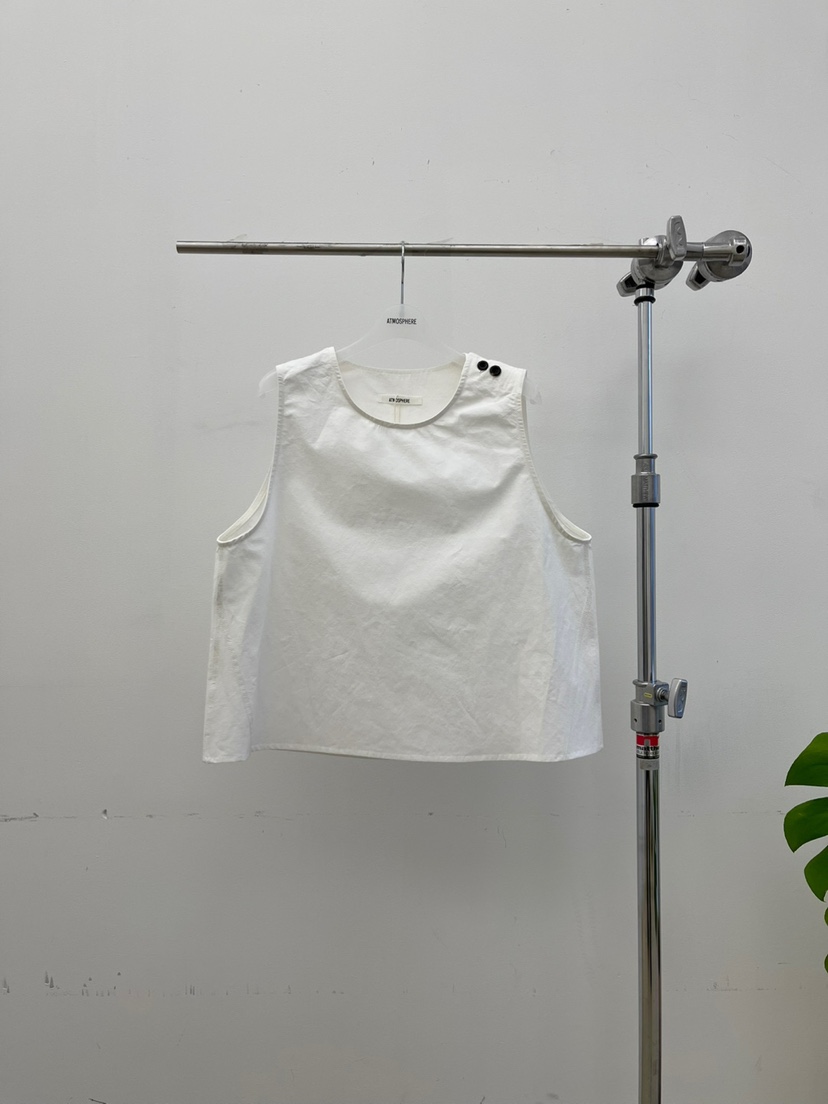 ATMOSPHERE東大門㊣代購女裝新品真品熱賣25春夏吊帶背心亞麻布ATMOSPHERE/BLING吊帶/背心圖色1