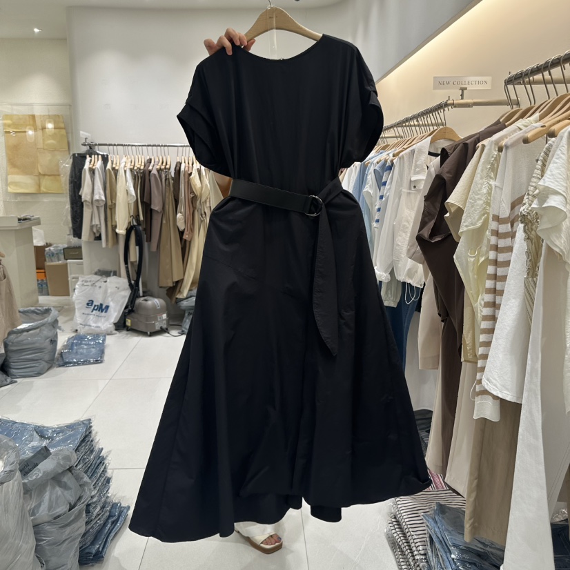 BLUEI-D東大門㊣實拍女士新品熱賣25春夏職業連衣裙含腰帶Blue i-d連衣裙圖色3