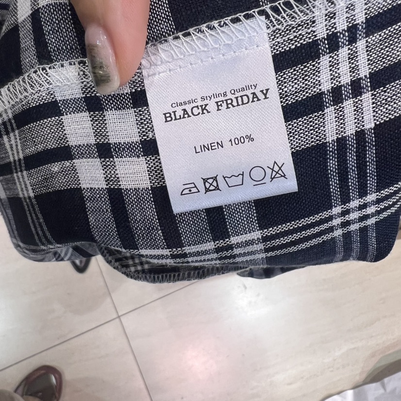 BLACKFRIDAY東大門㊣實拍女裝新款職業25春夏真品夾克格子亞麻BLACK FRIDAY夾克