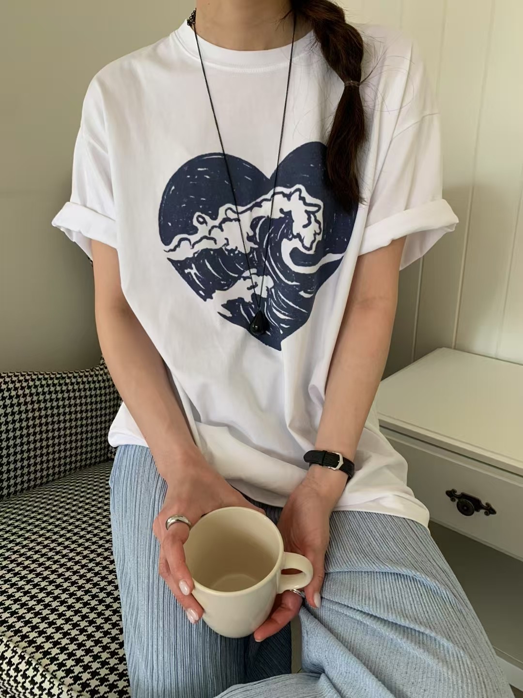 FOR.NEED東大門㊣實拍女裝新品推薦真品時尚熱賣休閑職業T恤FOR.NEEDT恤
