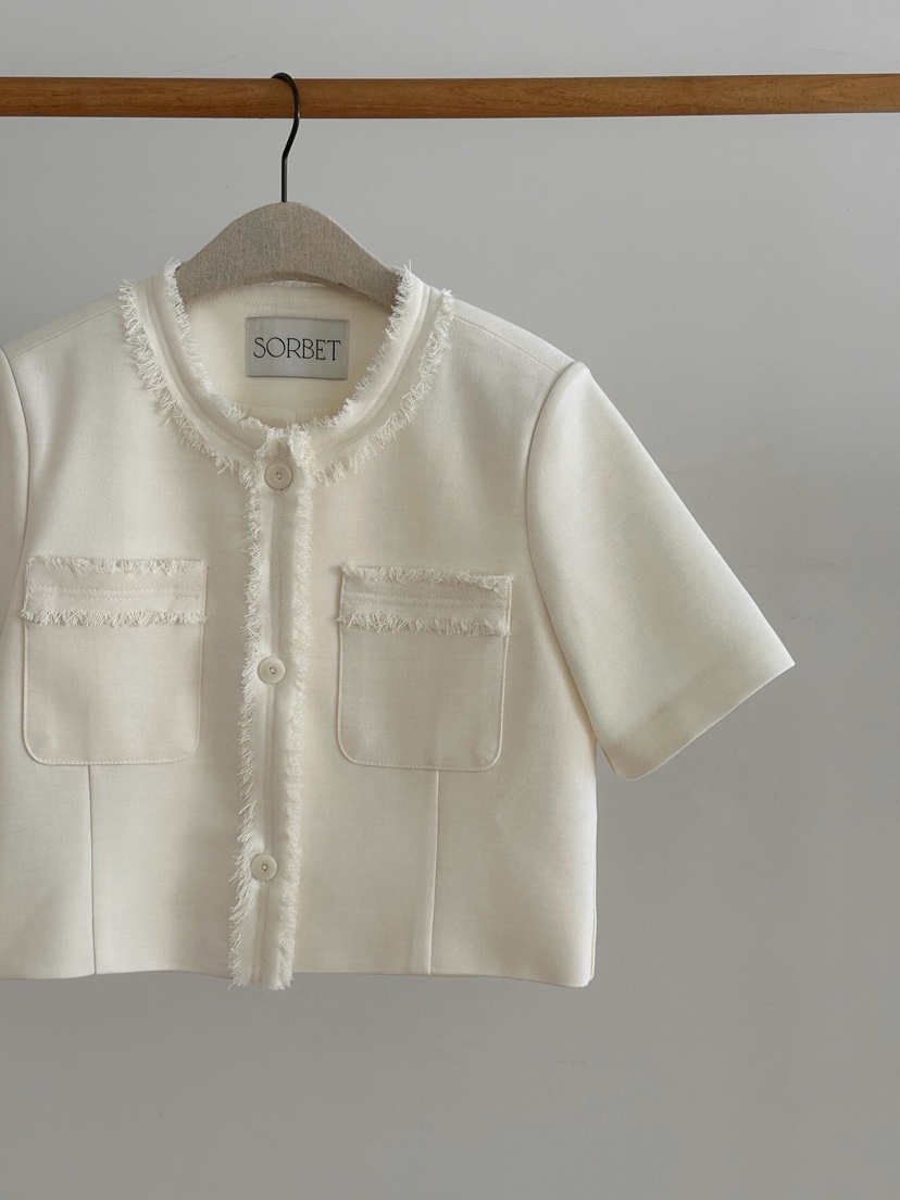 SORBET東大門㊣實拍女裝新品職業推薦真品熱賣人氣25春夏夾克SORBET/flat white夾克