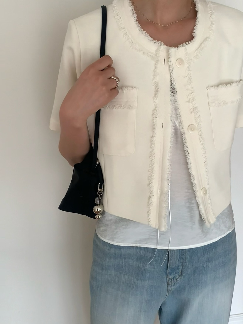 SORBET東大門㊣實拍女裝新品職業推薦真品熱賣人氣25春夏夾克SORBET/flat white夾克
