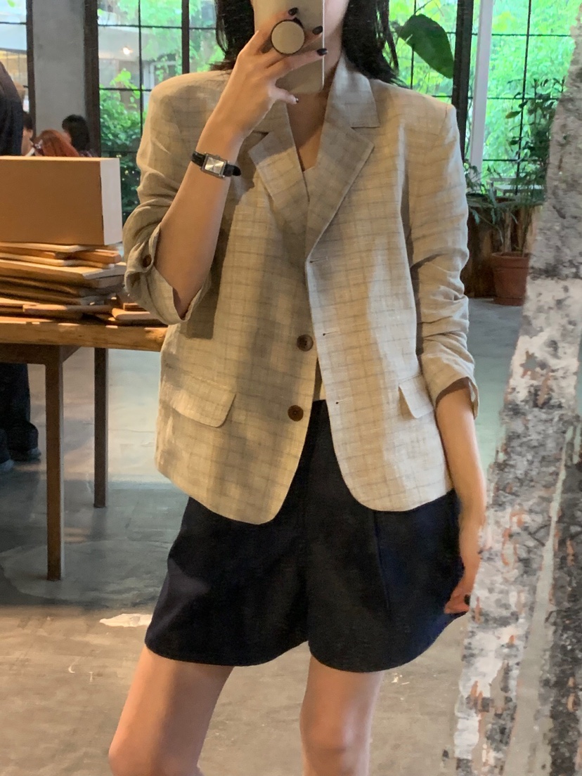 GILLI東大門㊣直郵女士新品休閑推薦25春夏人氣熱賣夾克亞麻GILLI夾克