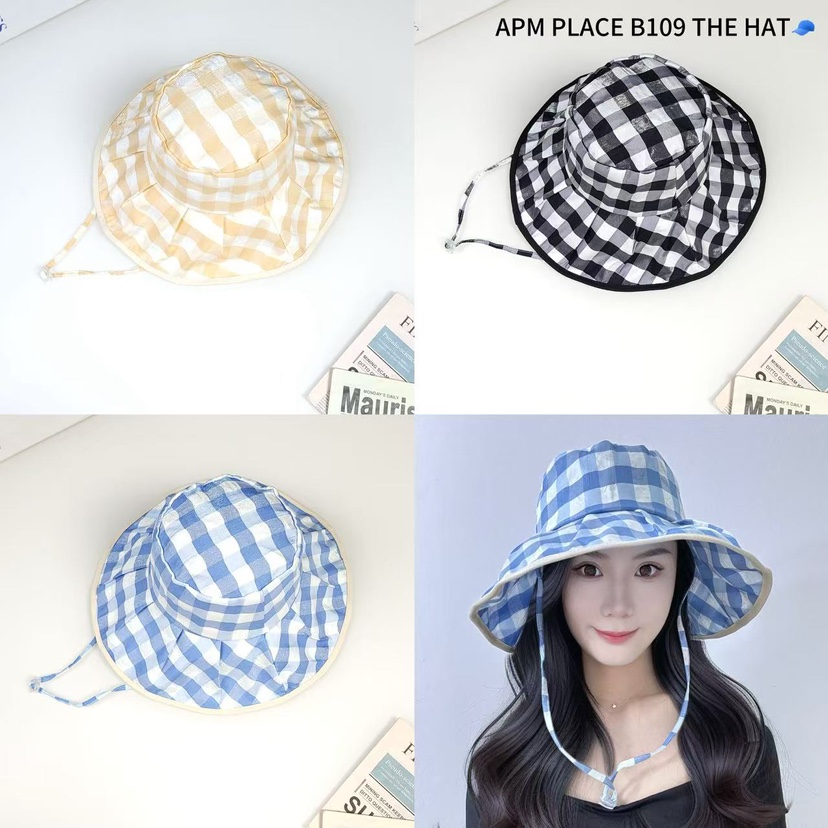 THE HAT-P韓國直郵㊣女士新品推薦時尚職業25春夏帽子格紋THE HAT帽子