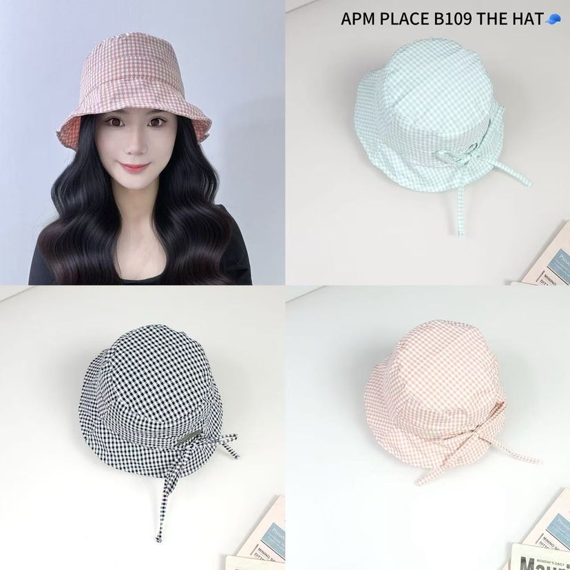 THE HAT-P東大門㊣代購女裝新品休閑時尚推薦帽子漁夫帽格紋THE HAT帽子