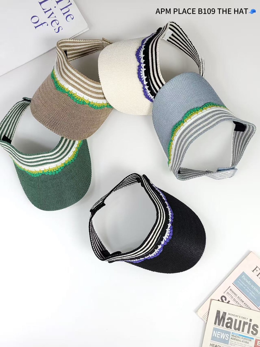 THE HAT-P東大門㊣代購女裝新品人氣職業25春夏真品帽子條紋THE HAT帽子