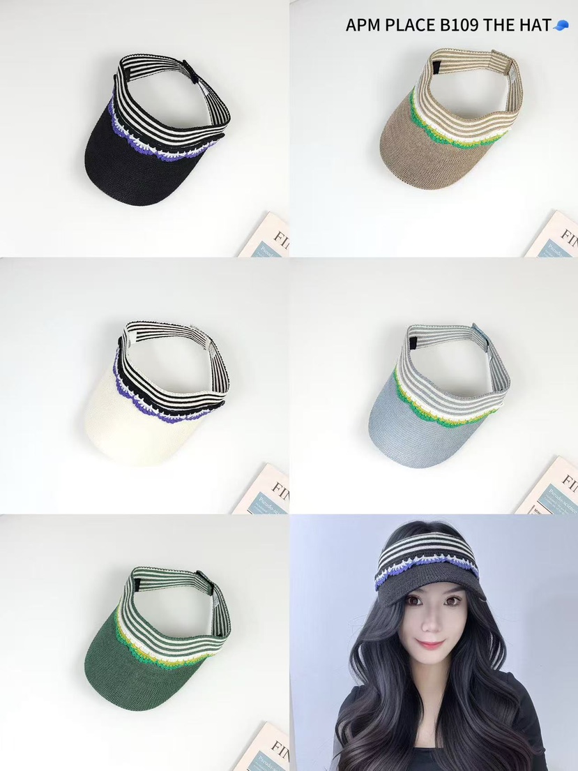THE HAT-P東大門㊣代購女裝新品人氣職業25春夏真品帽子條紋THE HAT帽子