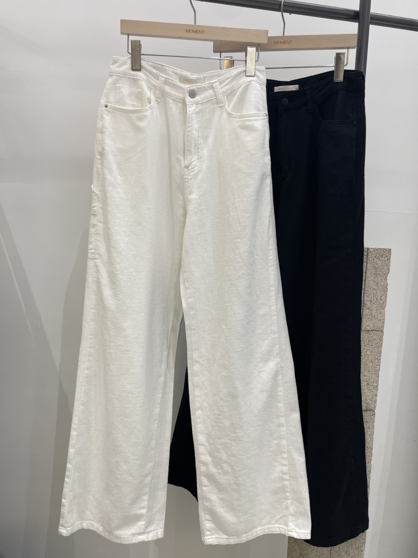 MOMENT東大門㊣代購女裝新品時尚休閑推薦真品25春夏牛仔褲棉質MOMENT/RECOVER牛仔褲