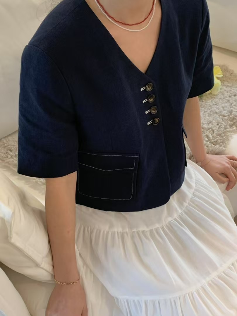 POLLEN東大門㊣直郵女士新款職業真品熱賣休閑25春夏時尚夾克POLLEN夾克