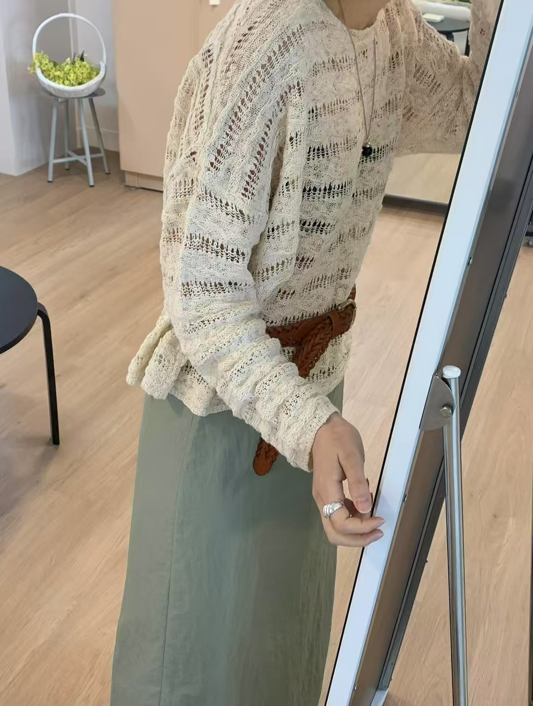 POLLEN東大門㊣直郵女士新款真品人氣熱賣時尚職業休閑針織衫POLLEN針織衫