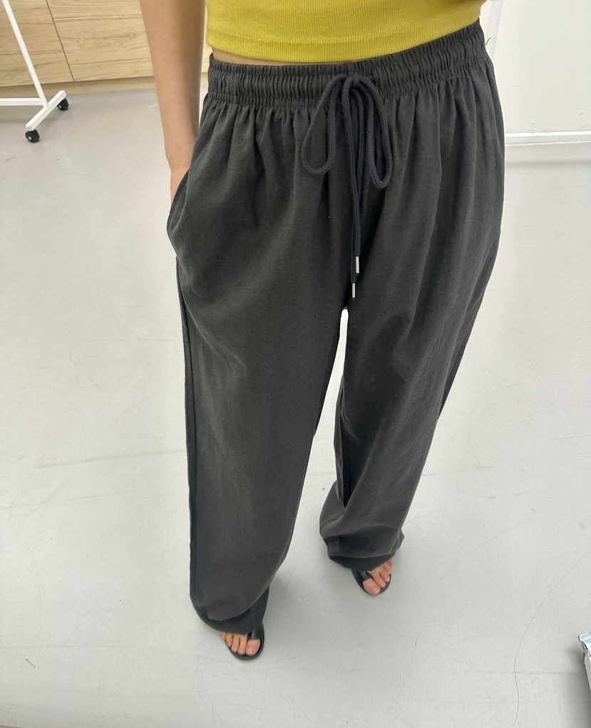 BUT韓國代購㊣女裝新品職業25春夏休閑人氣時尚推薦休閑褲亞麻button休閑褲