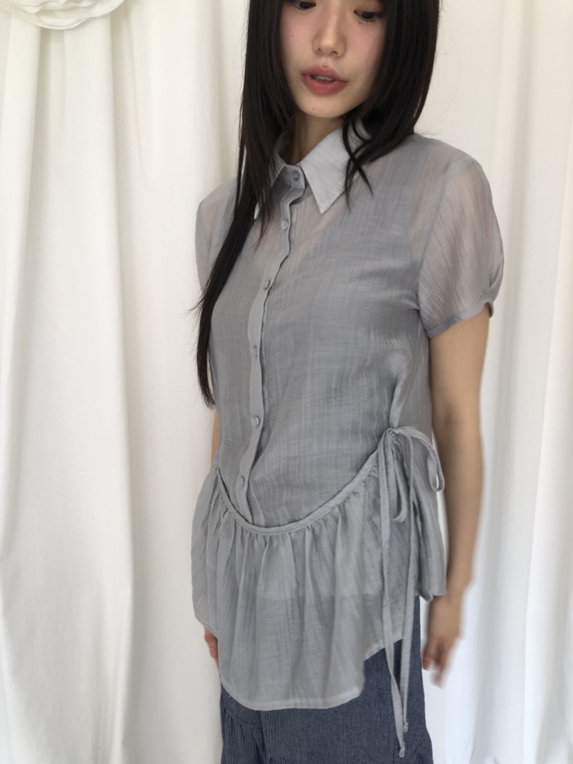 FLASH韓國直郵㊣女士新款職業人氣真品推薦時尚25春夏襯衫蕾絲衫FLASH襯衫/蕾絲衫