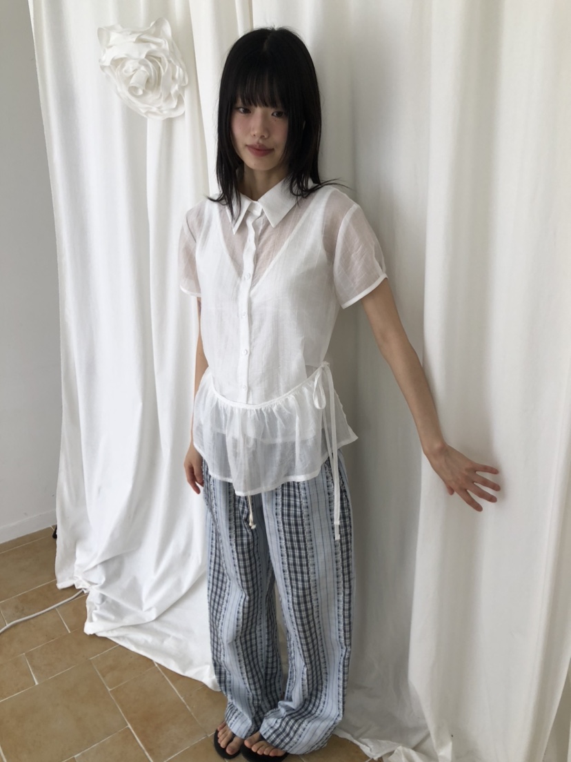 FLASH韓國直郵㊣女士新款職業人氣真品推薦時尚25春夏襯衫蕾絲衫FLASH襯衫/蕾絲衫