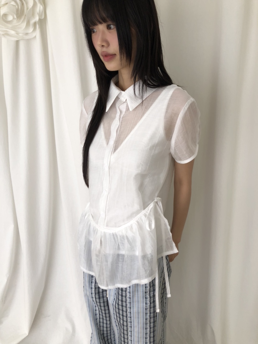 FLASH韓國直郵㊣女士新款職業人氣真品推薦時尚25春夏襯衫蕾絲衫FLASH襯衫/蕾絲衫