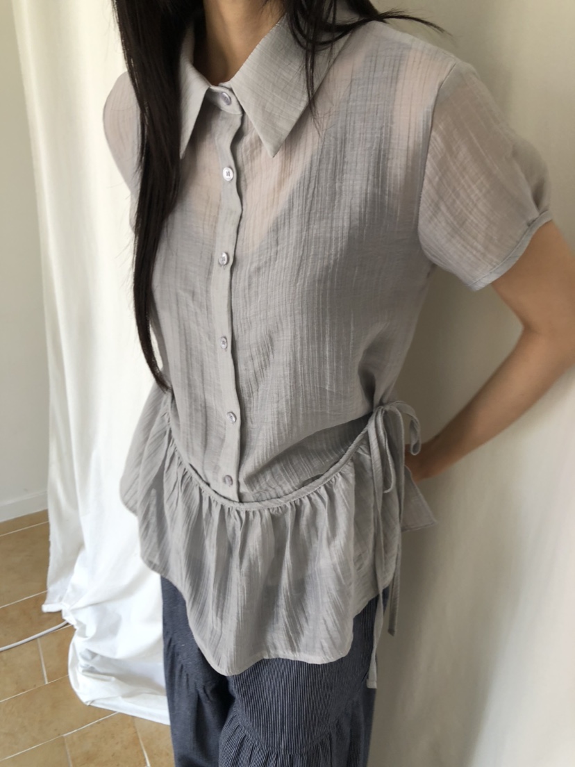FLASH韓國直郵㊣女士新款職業人氣真品推薦時尚25春夏襯衫蕾絲衫FLASH襯衫/蕾絲衫