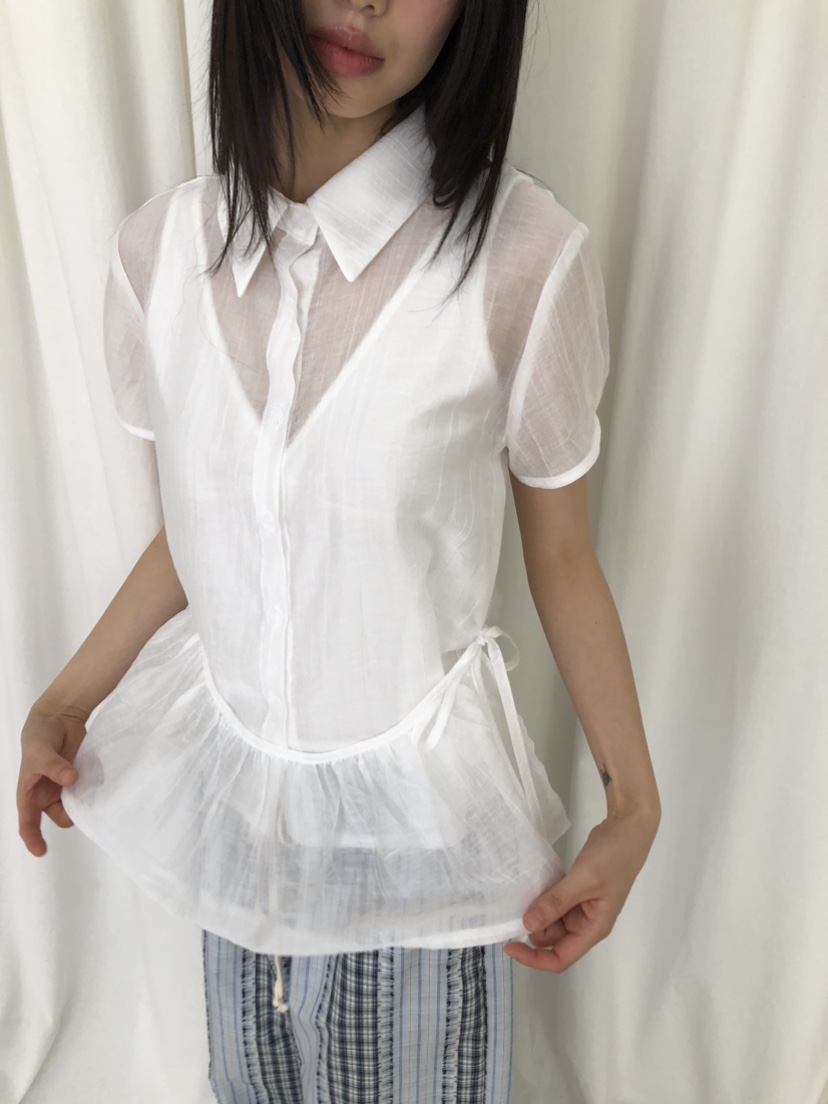 FLASH韓國直郵㊣女士新款職業人氣真品推薦時尚25春夏襯衫蕾絲衫FLASH襯衫/蕾絲衫圖色2