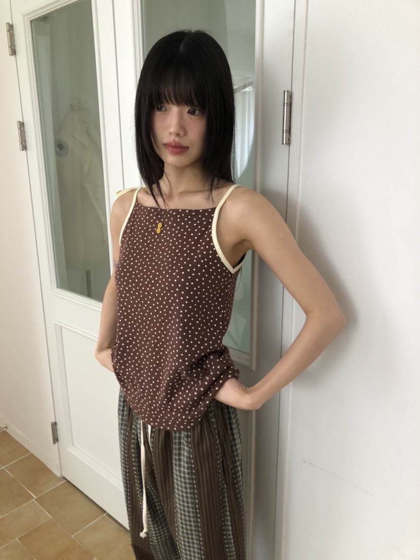 FLASH東大門㊣實拍女裝新款職業休閑推薦25春夏真品吊帶背心FLASH吊帶/背心