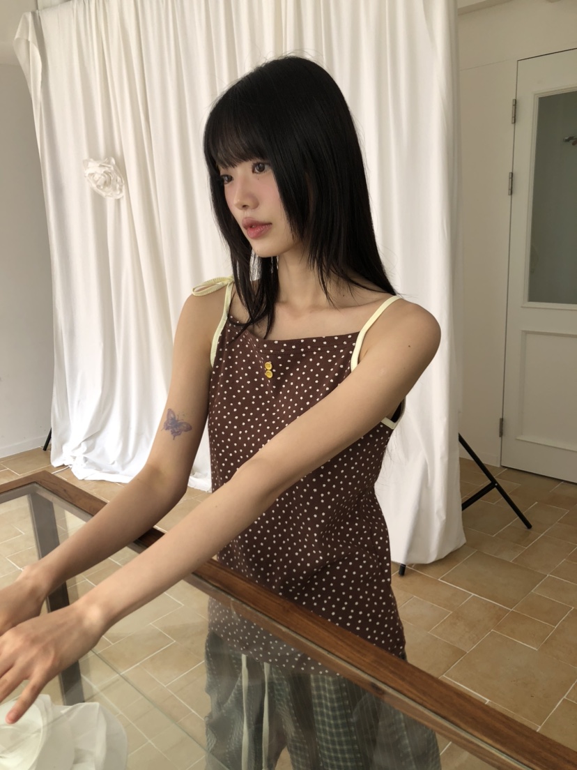 FLASH東大門㊣實拍女裝新款職業休閑推薦25春夏真品吊帶背心FLASH吊帶/背心