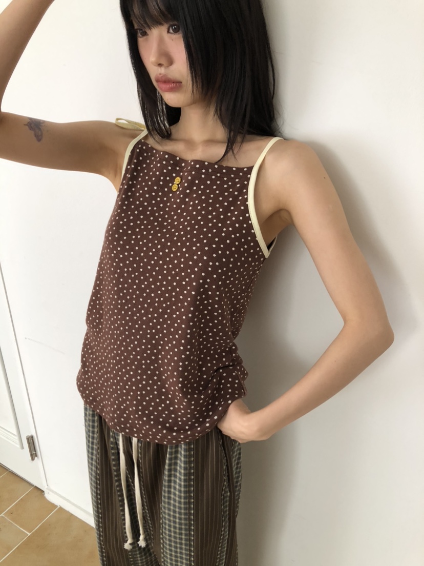 FLASH東大門㊣實拍女裝新款職業休閑推薦25春夏真品吊帶背心FLASH吊帶/背心