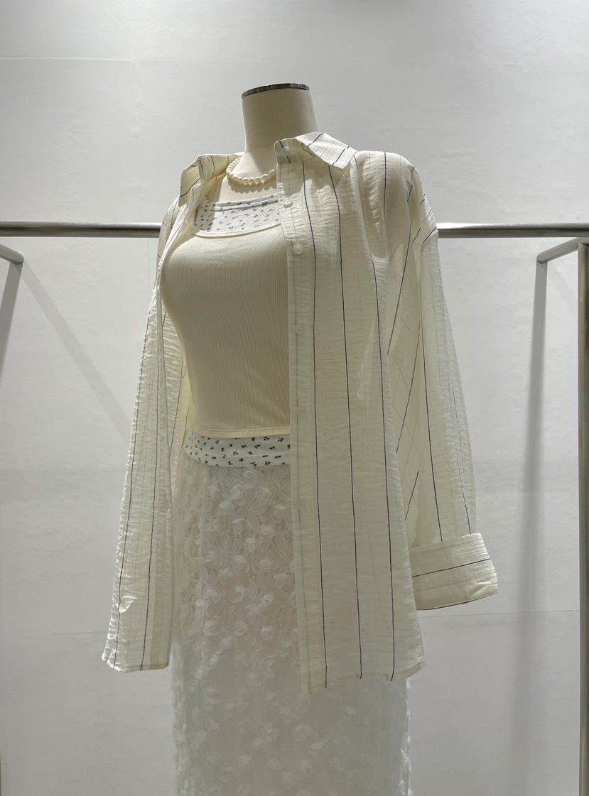 ALLVIBE東大門直郵女士新品真品職業人氣25春夏休閑襯衫蕾絲衫ALLVIBE襯衫/蕾絲衫