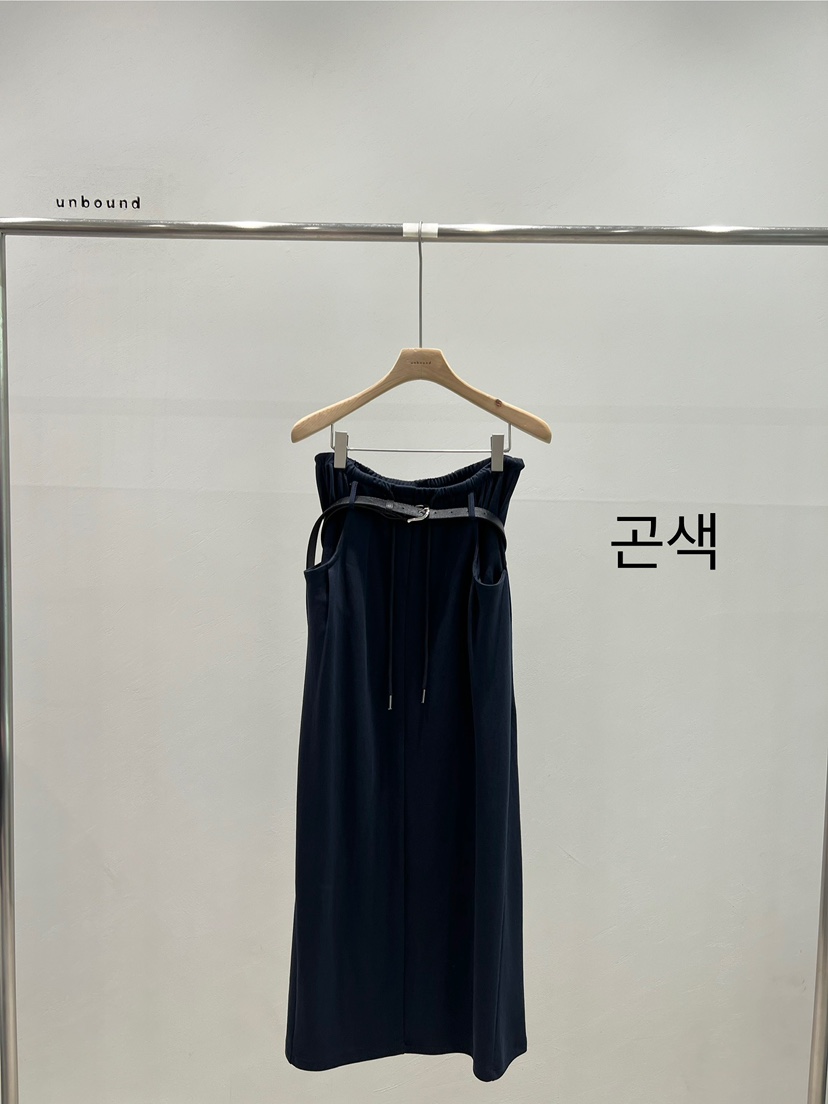UNBOUND韓國代購㊣女裝新款人氣真品時尚休閑25春夏長裙不含腰帶UNBOUND長裙圖色3