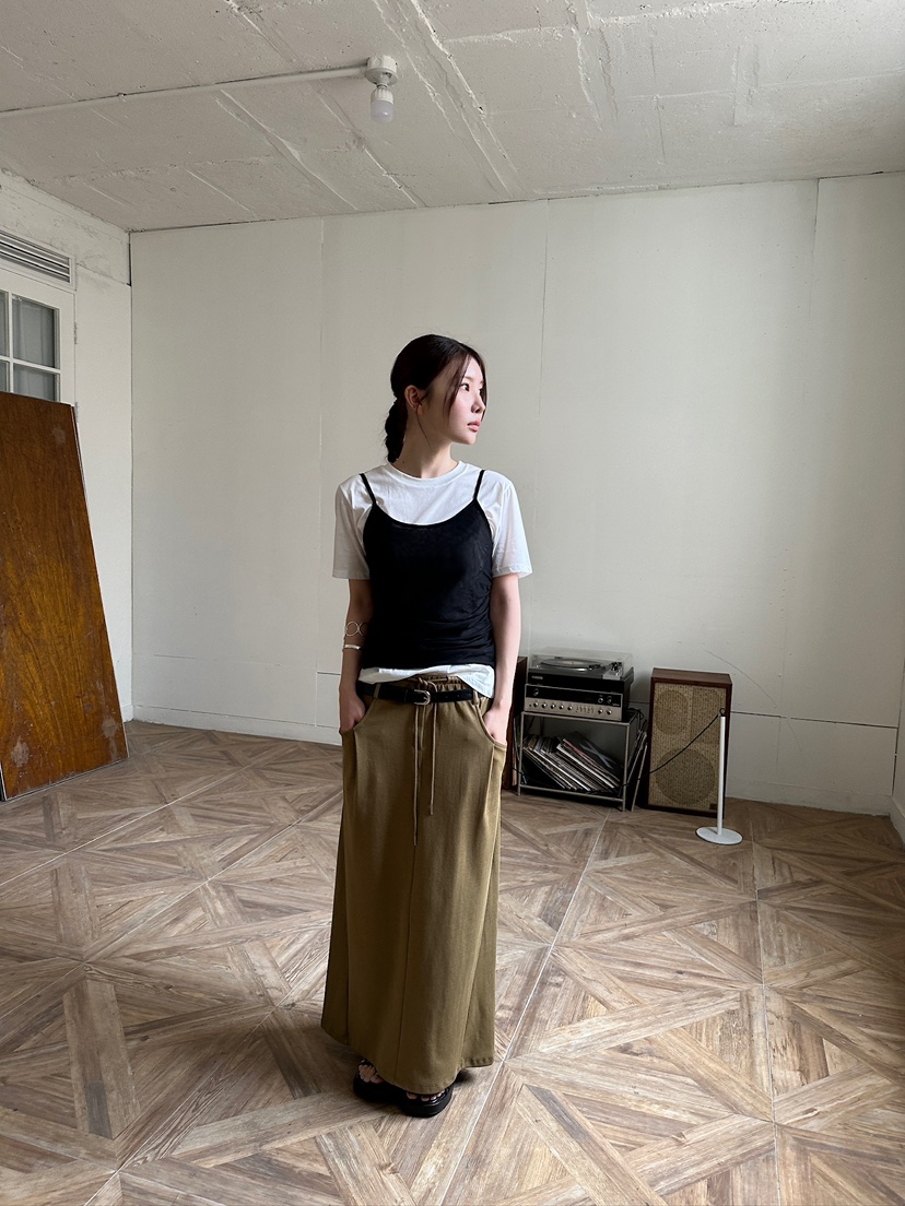 UNBOUND東大門㊣實拍女士新品休閑真品熱賣25春夏吊帶背心褶皺UNBOUND吊帶/背心