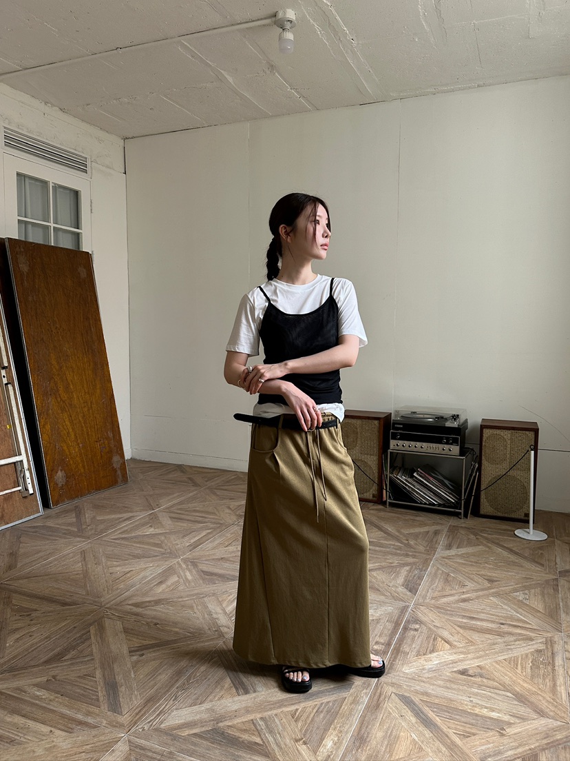 UNBOUND東大門㊣實拍女士新品休閑真品熱賣25春夏吊帶背心褶皺UNBOUND吊帶/背心