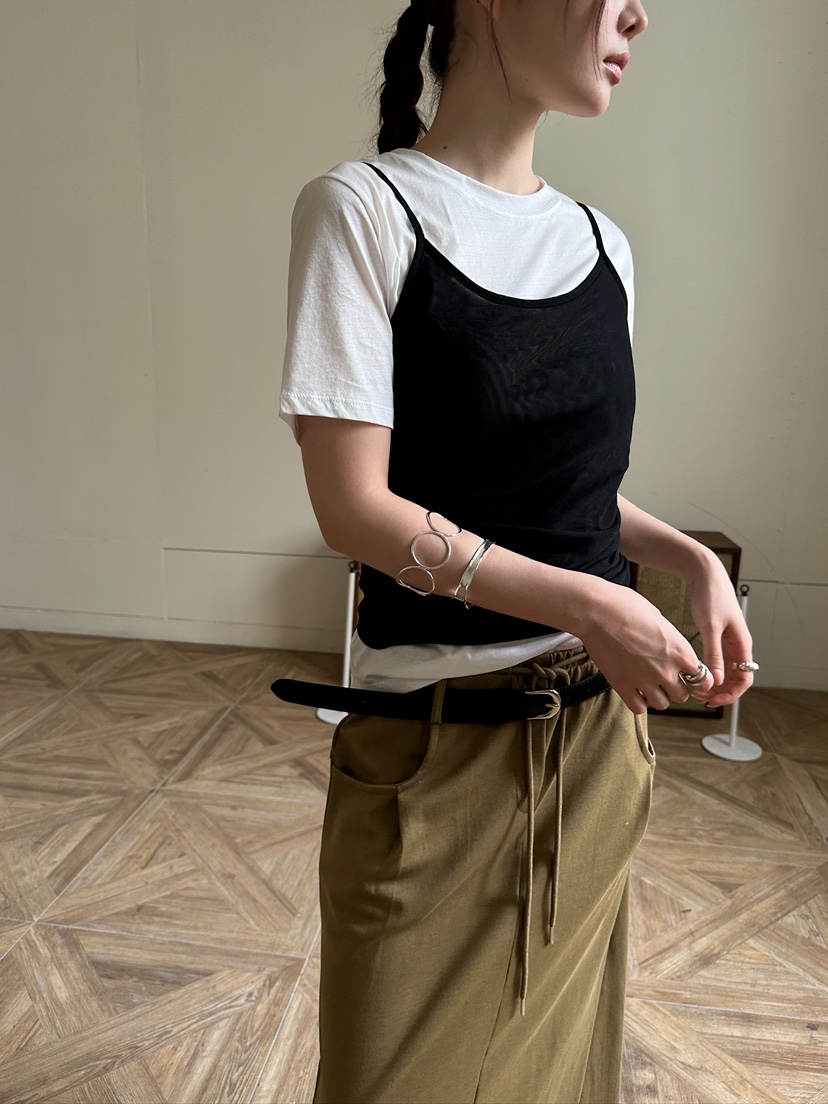 UNBOUND東大門㊣實拍女士新品休閑真品熱賣25春夏吊帶背心褶皺UNBOUND吊帶/背心