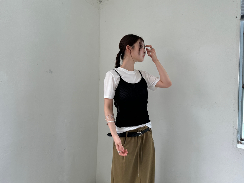 UNBOUND東大門㊣實拍女士新品休閑真品熱賣25春夏吊帶背心褶皺UNBOUND吊帶/背心