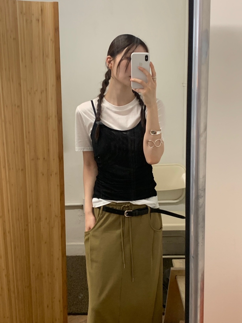UNBOUND東大門㊣實拍女士新品休閑真品熱賣25春夏吊帶背心褶皺UNBOUND吊帶/背心
