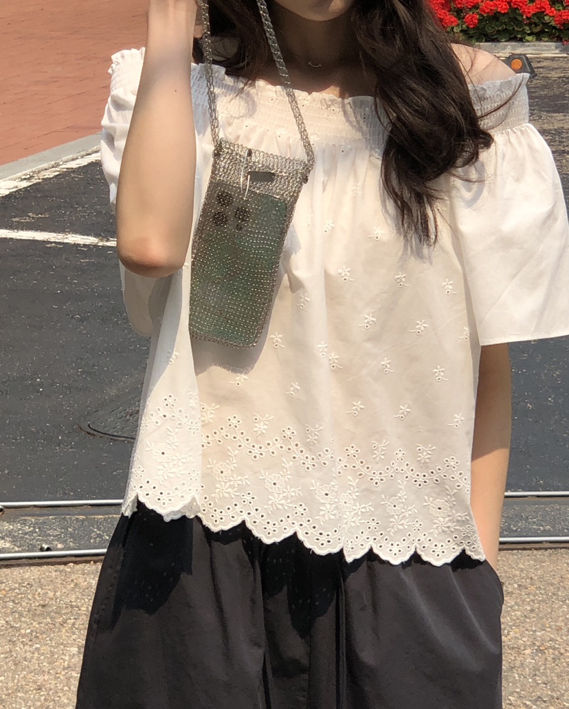 ERUME韓國直郵㊣女士新款真品熱賣休閑25春夏人氣襯衫蕾絲衫ERUME襯衫/蕾絲衫