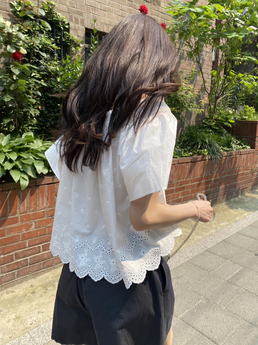 ERUME韓國直郵㊣女士新款真品熱賣休閑25春夏人氣襯衫蕾絲衫ERUME襯衫/蕾絲衫